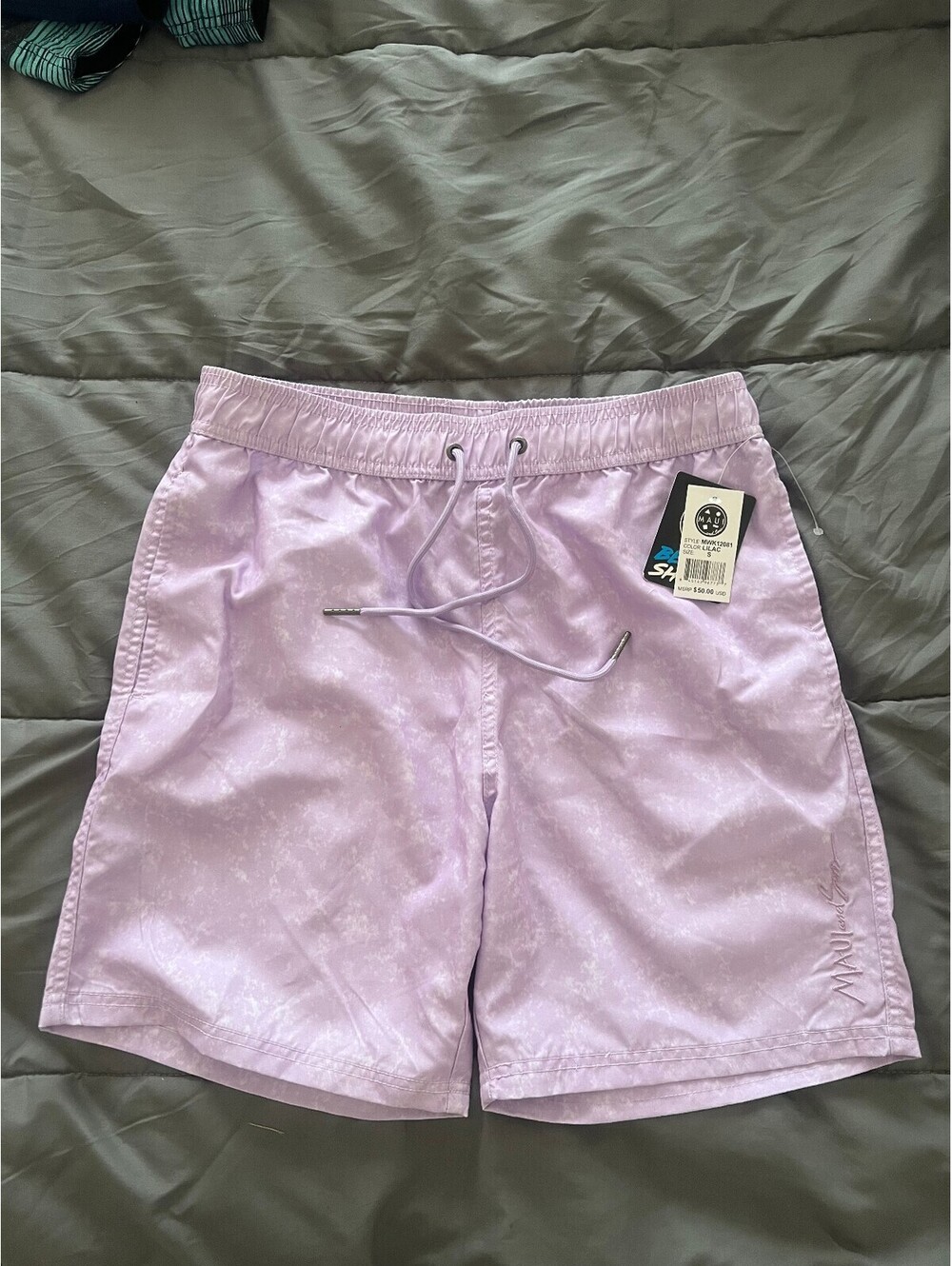 Maui And Sons mens Elastic Lilac Casual light shorts sz S